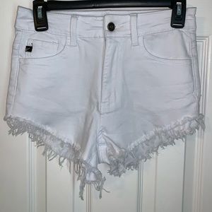 White High-Waisted Shorts